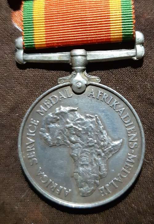 SOLID SILVER AFRICA SERVICE MEDAL