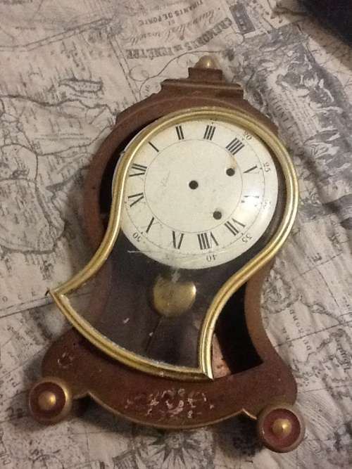 French Boulle mechanical re production clock for parts