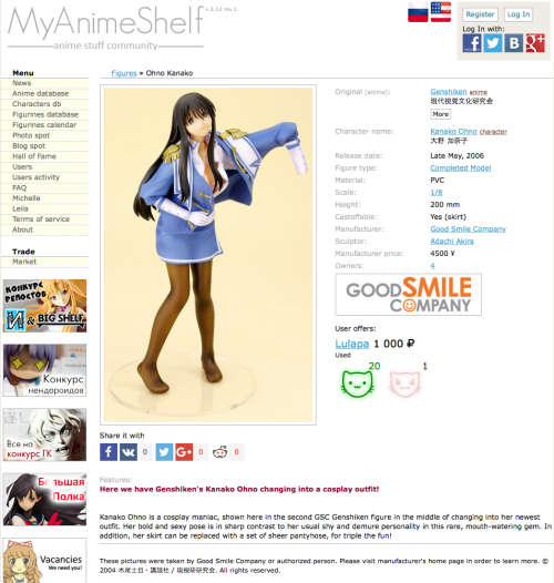 Buy2-Get1Free-Kanako Ohno - Genshiken. Anime statue. Rare 2005 retired figure