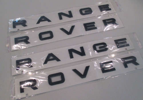 Range Rover Bonnet & Boot Badges - Gloss Black Evoque