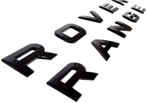 Range Rover Bonnet & Boot Badges - Gloss Black Evoque