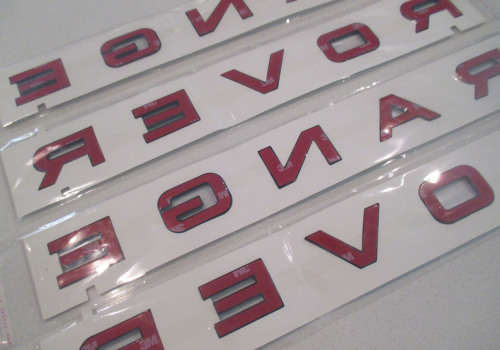 Range Rover Bonnet & Boot Badges - Gloss Black Evoque