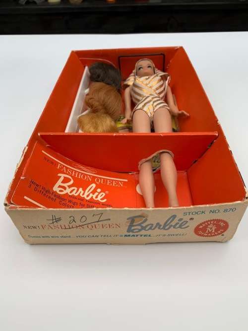 Barbie 1964 Boxed Fashion Queen Barbie Doll - Vintage Extremely Rare Barbie Dolls