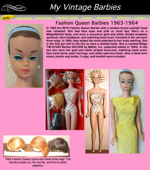 Barbie 1964 Boxed Fashion Queen Barbie Doll - Vintage Extremely Rare Barbie Dolls