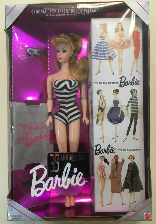 Barbie Doll Vintage 1959 No1-1994 Ponytail Barbie Doll Repro, HTF Barbie Dolls-BARBIE