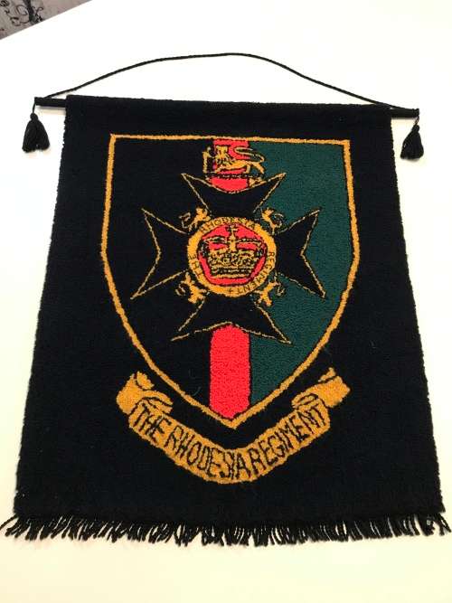 Rhodesia Regiment Army wall hanging, Rhodesian 1970s
