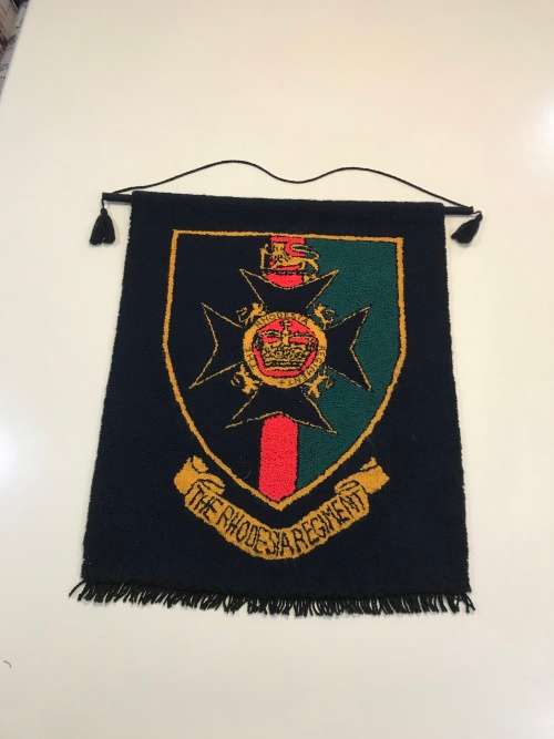 Rhodesia Regiment Army wall hanging, Rhodesian 1970s