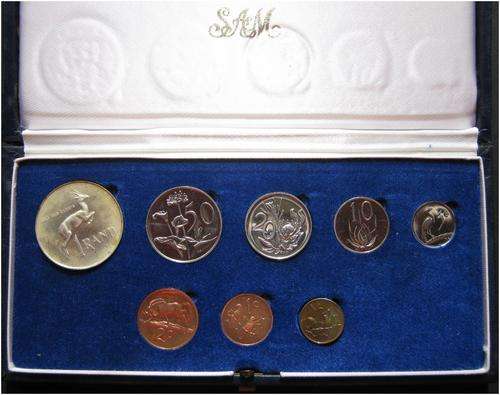 ###1972 - SA SHORT PROOF SET -WITH SILVER R1 - IN ORIGINAL SAM BOX - HERNS VALUE R450 ###