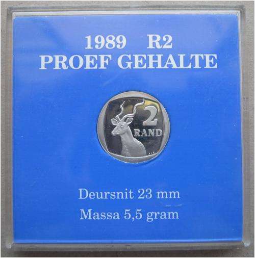 ***1989 - RSA - R2 PROOF COIN IN HOLDER AS ISSUED FROM SA MINT ***