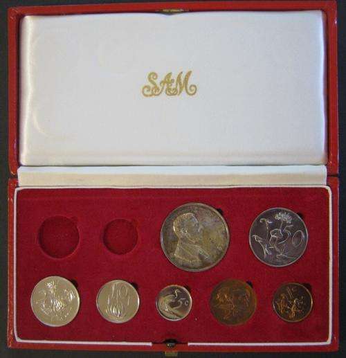 ###1967 - SA LONG PROOF SET - NO GOLD - IN ORIGINAL SAM BOX - HERNS VALUE R450 - ###