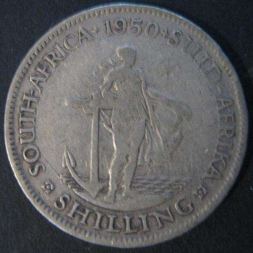 *** 1950 UNION OF SA 1 SHILLING - 1BB ***