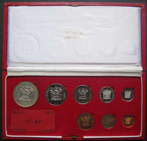 ###1971 - SA LONG PROOF SET IN ORIGINAL SAM BOX - NO GOLD - HERNS VALUE R400 ###