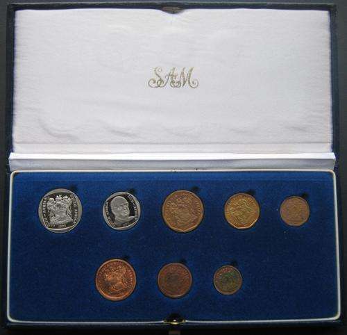 ###1990 - SA SHORT PROOF SET - IN ORIGINAL SAM BOX - HERNS VALUE R450 ##