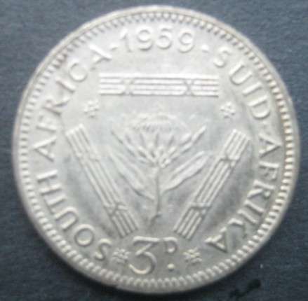 *** 1959 UNION OF SA 3 PENCE - L78***