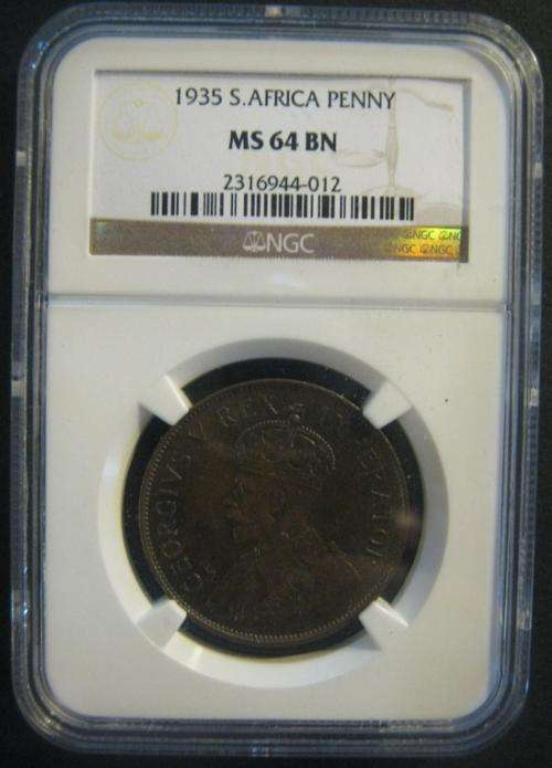 *** 1935 - UNION PENNY - VERY HIGH GRADE - NGC GRADED MS64BN - A MUST HAVE!!! ***