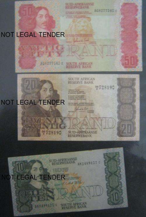 *** SA DECIMAL NOTES FROM R1 TO R50 - 1 BID FOR ALL #2 ***