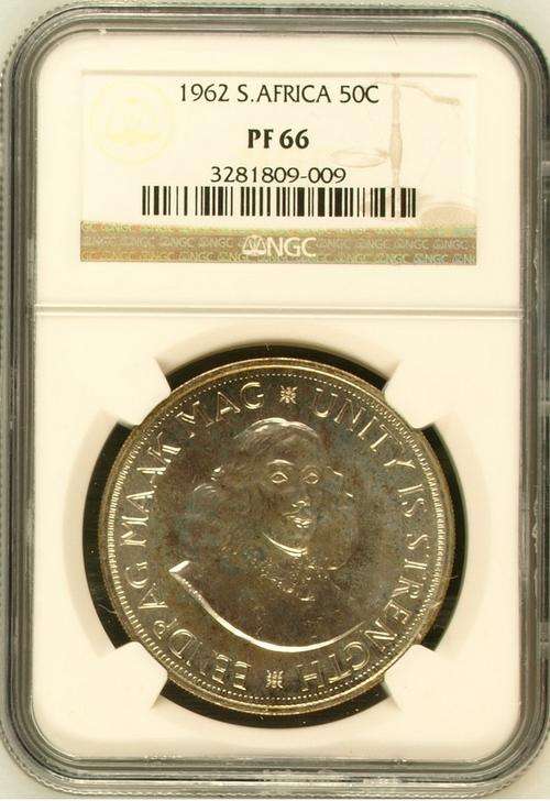 *** 1962 - SA 50c - NGC GRADED PF66 ***