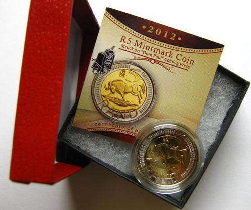 *** 2012 - OOM PAUL MINTMARK R5 - IN SA MINT BOX AS ISSUED ***
