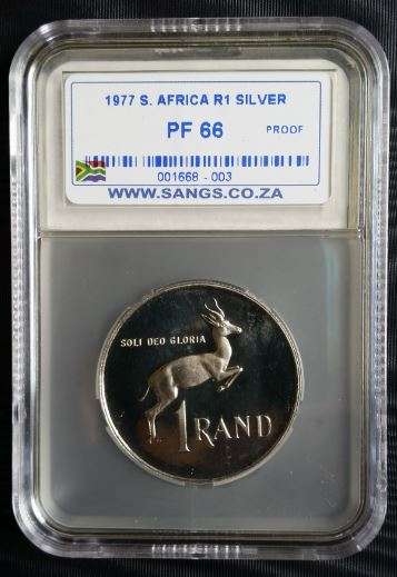 *** 1977 - SA SILVER R1 - SANGS GRADED PF66 -***