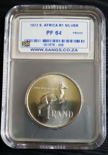 *** 1972 - SA SILVER R1 - SANGS GRADED PF64 -***