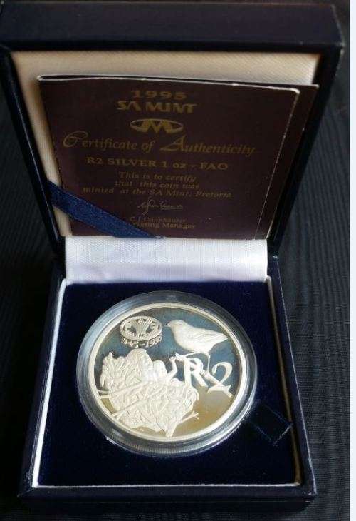 *** 1995 - PROOF SILVER R2  - IN SA MINT BOX AS ISSUED ***