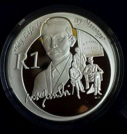 *** 2008 - SA SILVER PROOF R1  - PROTEA SERIES - MAHATMA GANDHI ***