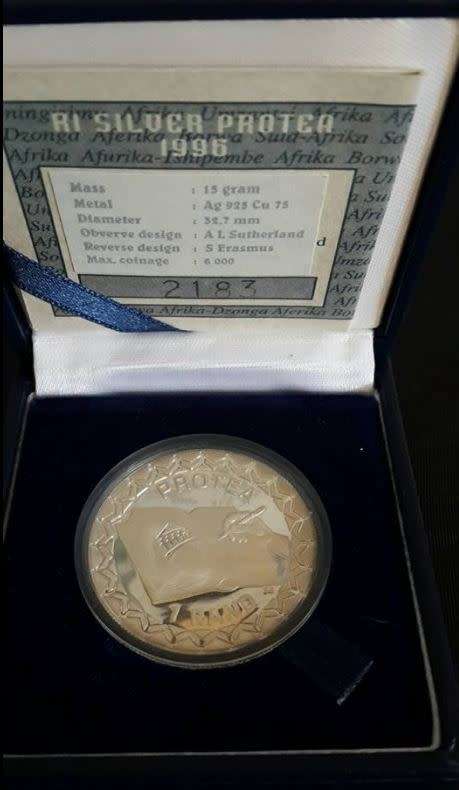 *** 1996 - SA SILVER PROOF R1 PROTEA SERIES - CONSTITUTION - AS PER IMAGES***