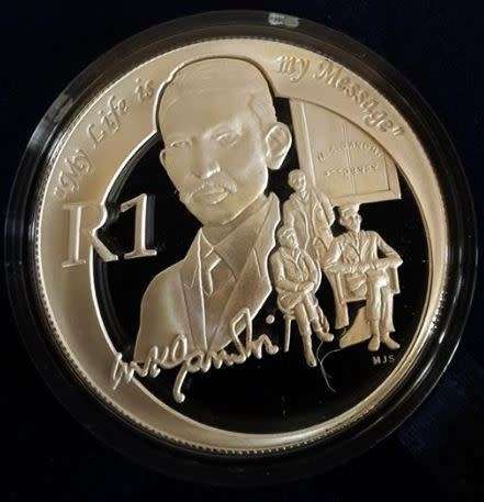 *** 2008 - SA SILVER PROOF R1 PROTEA SERIES - MAHATMA GANDHI - AS PER IMAGES***
