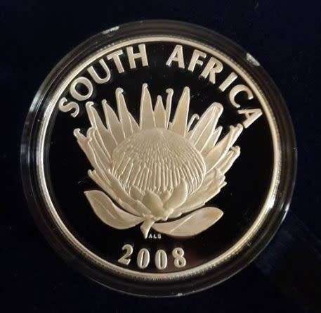 *** 2008 - SA SILVER PROOF R1 PROTEA SERIES - MAHATMA GANDHI - AS PER IMAGES***