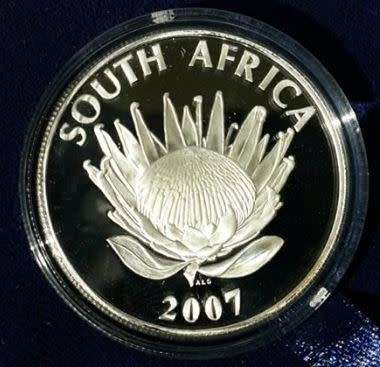 *** 2007 - SA SILVER PROOF R1 - PROTEA SERIES - FW DE KLERK - MINTAGE 4545 - HERNS VALUE R1750 ***