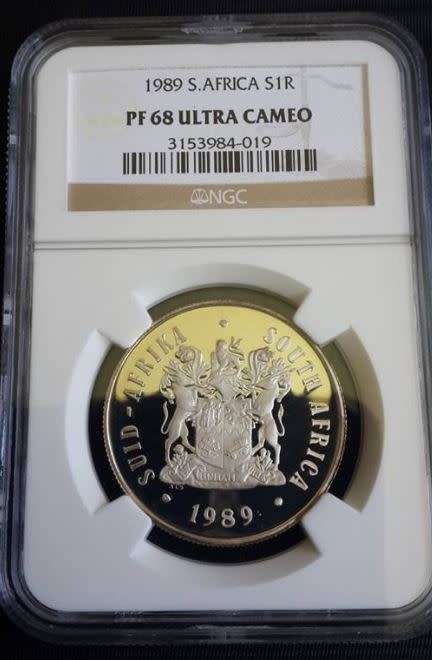 HIGH GRADED !!!  *** 1989 - SA SILVER R1 - NGC GRADED PF68 ULTRA CAMEO ***