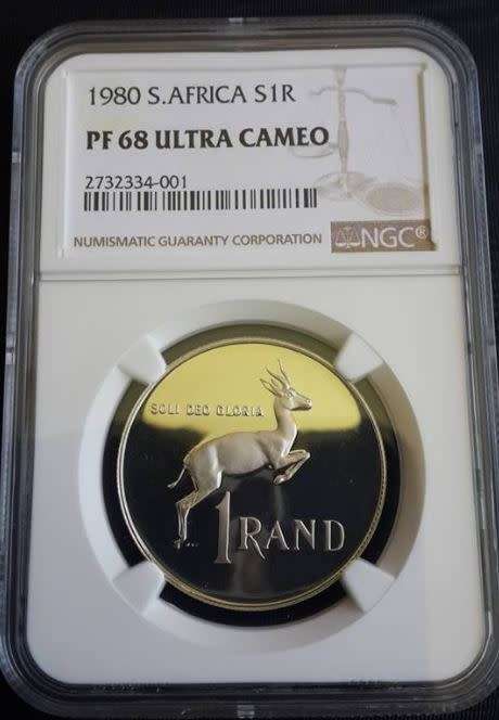 *** 1980 - SA SILVER R1 - NGC GRADED PF68 UC ***