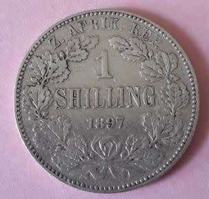1897 - ZAR 1 SHILLINGS SILVER- AS PER IMAGES
