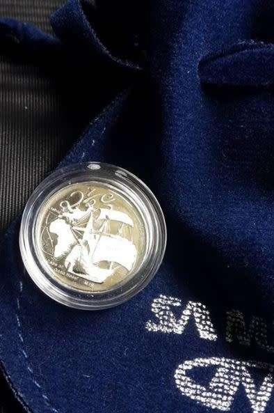 ***HARD TO FIND !!!  2009 - SA 2 1/2c (TICKEY) - STRUCK ON THE FLYPRESS MACHINE ***