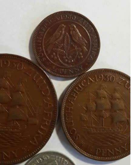 *** 1930 SA UNION - COMPLETE SET OF COINS - INCL RARE 1/4 PENNY  - MINTAGE 6560 ***