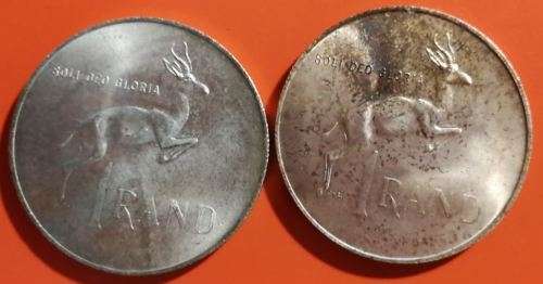 *** 1968 - SA SILVER AFRIKAANS AND ENGLISH SILVER R1'S - ONE BID FOR BOTH ***