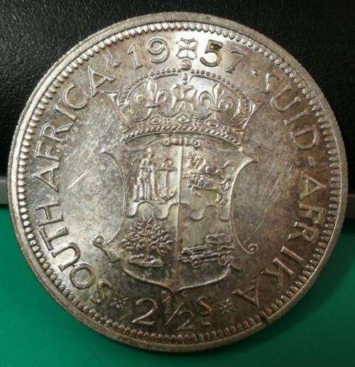 *** 1957 - SA UNION SILVER 2 1/2 SHILLINGS ***