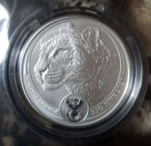 *** 2020 - SA BIG FIVE LEOPARD - ONE OUNCE FINE SILVER - SEALED AS FROM SA MINT ***