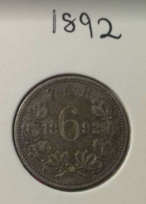 *** 1892 - ZAR 6 PENCE   ***