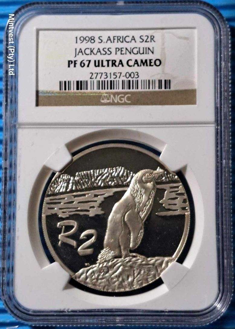 *** 1998 - SA SILVER R2 - JACKASS PENGUIN - NGC PF67 ULTRA CAMEO ***
