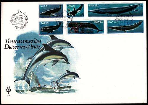 1980 THE SEAS MUST LIVE LARGE FORMAT FDC + MATCHING MINISHEET
