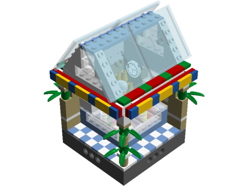 LEGO Ice Cream Shop (Instructions) - (Designed by ADDICTIVE BRICKS!) Free Shipping!