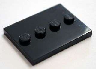 Minifigure Display Plates (3x4 Black Tile) - Lego Minifigure Accessories (MINIMUM OF 5)