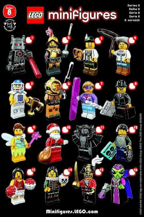 Series 8 Minifigure Checklist - Lego Accessory
