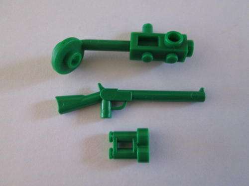 Lego Army Accessories - Rifle, Mine Sweeper and Binoculars