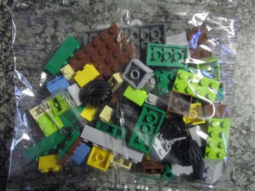 Parts Bundle (Over 50 Pieces, includes wheels, plates and bricks) - Lego Accessories