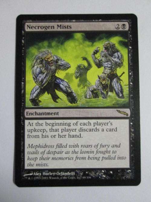 Necrogen Mists - (Rare Enchantment Card) Mirrodin - Magic The Gathering