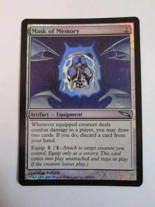 Mask Of Memory - (Uncommon Artifact Card) Foil Mirrodin - Magic The Gathering