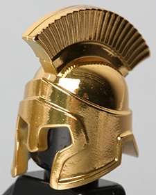 Chrome Gold Spartan Warrior Helmet (Custom Piece)