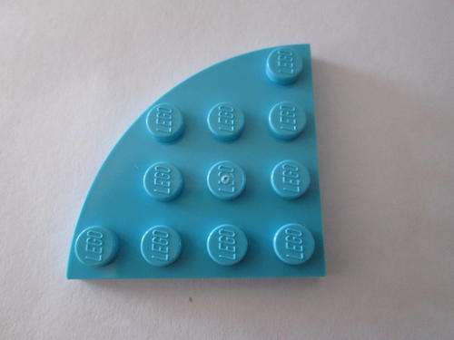 Azure Curved Plate (4x4 Studs) - Lego Building Accessories
